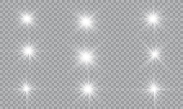 Conjunto de estrelas de luz brilhante.
