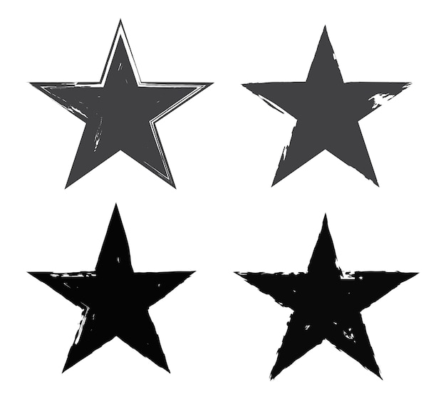 Vetor conjunto de estrelas do grunge