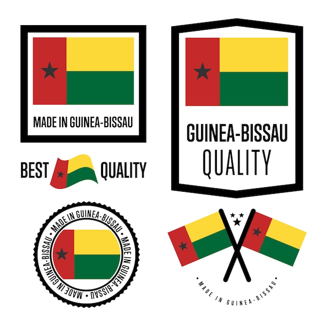 Conjunto de etiqueta de qualidade de guiné-bissau