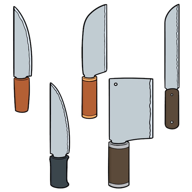 Vetor conjunto de facas