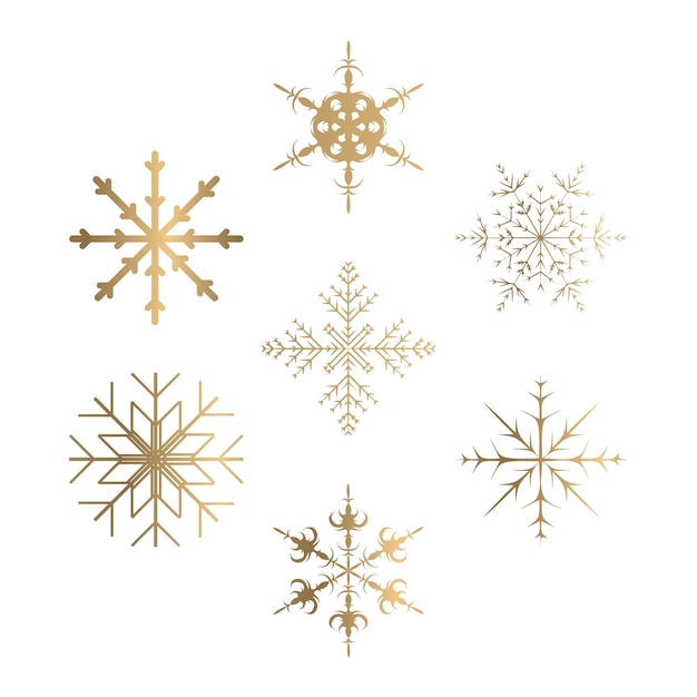 conjunto de flocos de neve