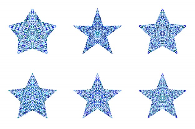 Conjunto de forma abstrata estrela isolada
