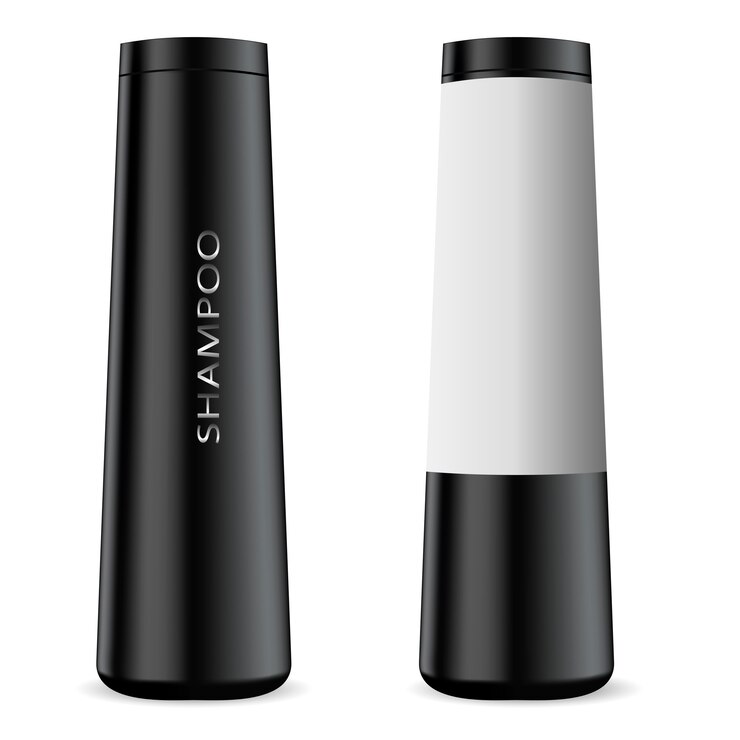 Vetor conjunto de frascos de cosméticos com e sem rótulo.
