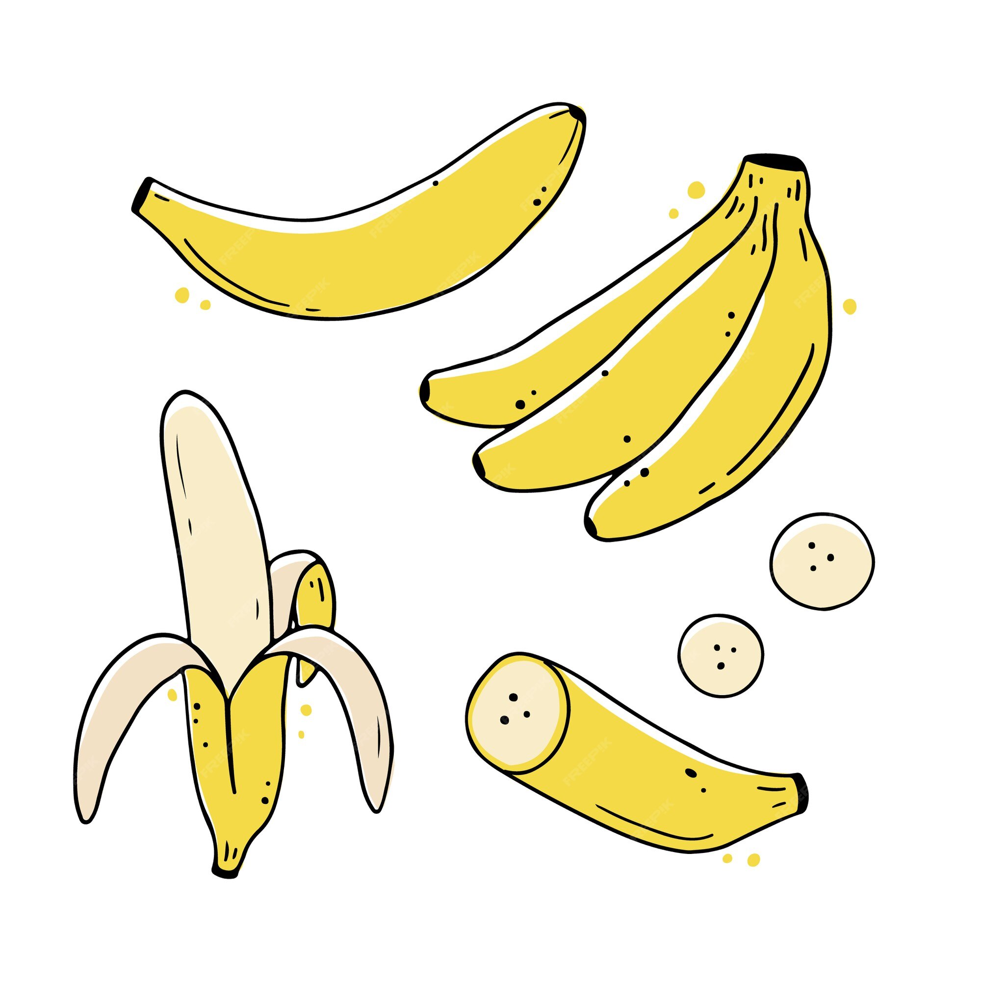 doodle desenho de esboço à mão livre de banana. 11235566 PNG