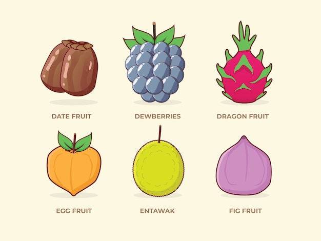 Conjunto de frutas