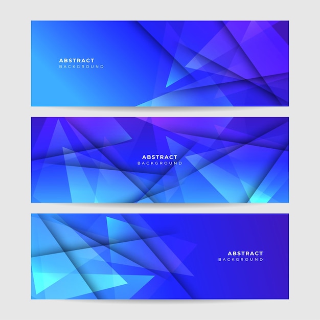 Conjunto de fundo abstrato moderno banner azul escuro Modelo de ilustração vetorial com padrão Design para negócios de tecnologia instituição corporativa festa seminário festivo e palestras