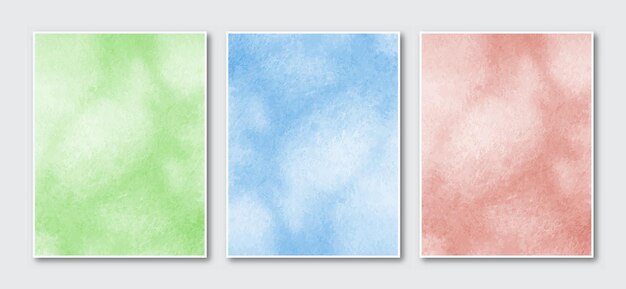 Conjunto de fundo aquarela abstrato criativo minimalista pintado à mão