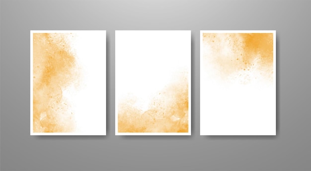 Conjunto de fundo aquarela de vetor colorido brilhante. Ilustração abstrata