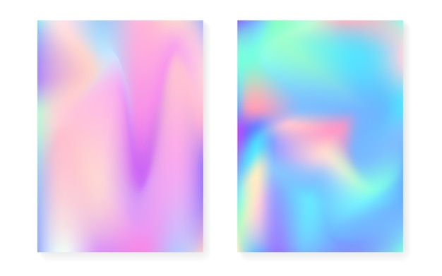 Conjunto de fundo gradiente holograma