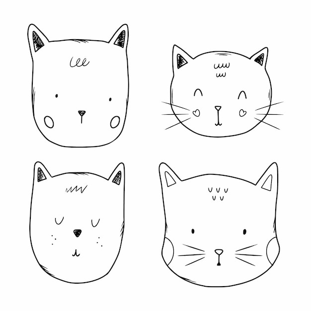 Desenho de maquiagem para gatos para colorir