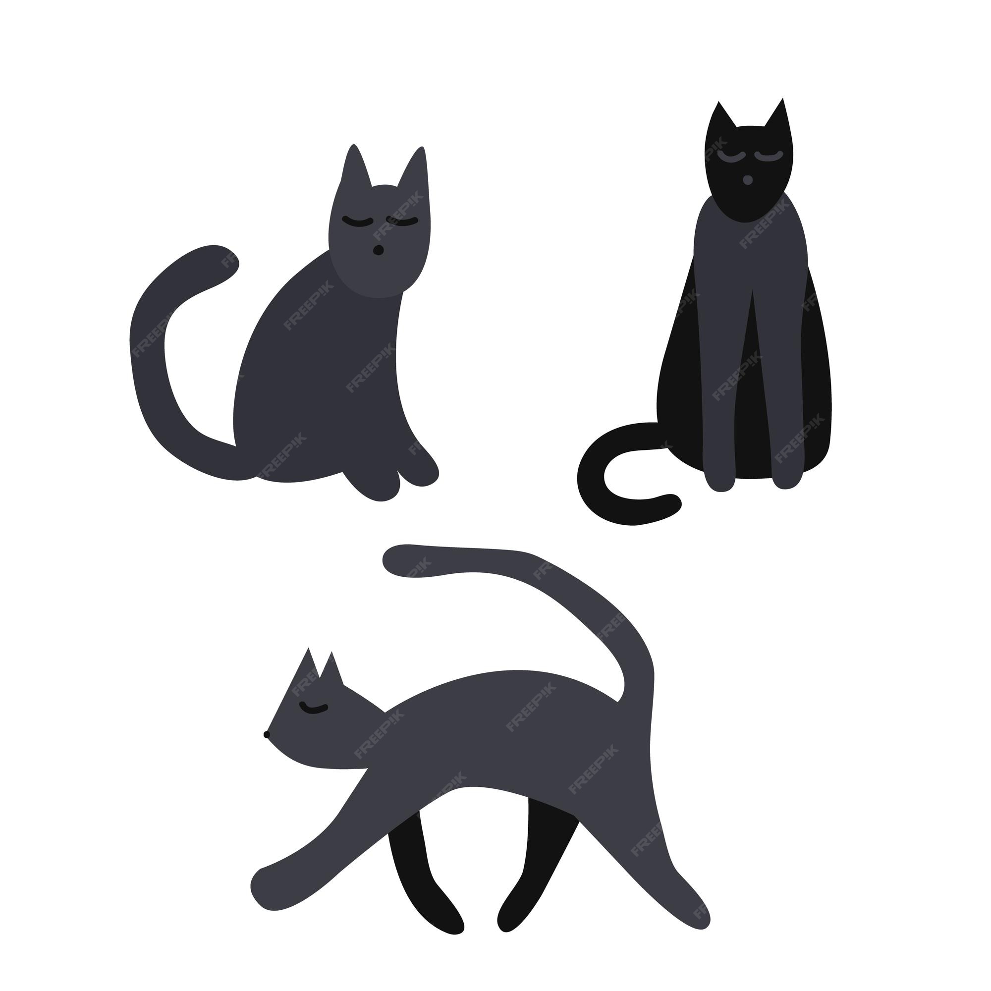 Conjunto De Vetores De Preto E Branco Desenho Gatos Mão Desenhada Em Poses  Diferentes, Com Fonte De Doodle Engraçado Ilustraciones svg, vectoriales,  clip art vectorizado libre de derechos. Image 93603621