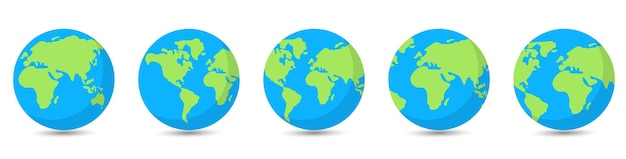 Conjunto de globos do planeta Terra