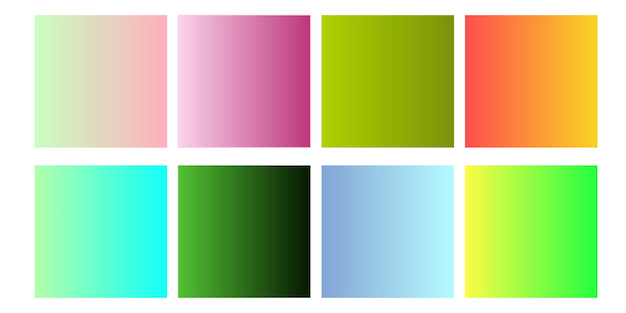 Conjunto de gradiente colorido