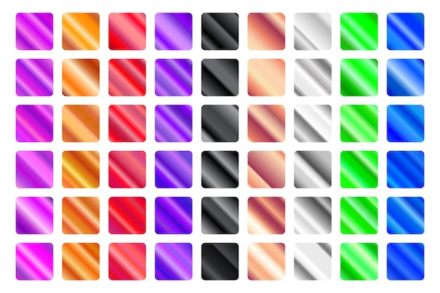 Vetor conjunto de gradiente de vetor. esfera multicolorida. objetos isolados botão de esfera de gradiente holográfico arredondado
