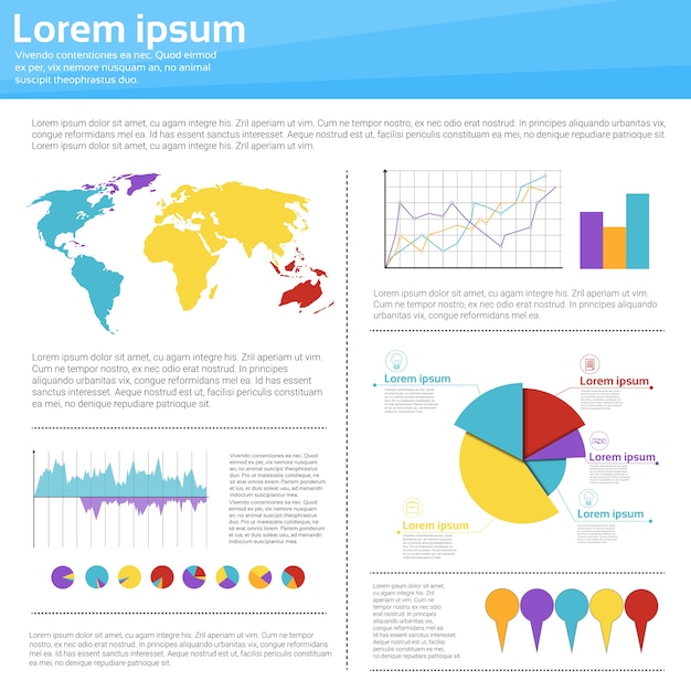 Conjunto de gráficos Finanças Diagrama Infográfico ícone