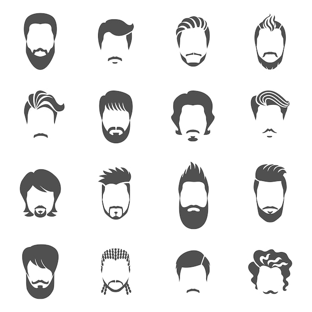 Conjunto de homem de penteado preto