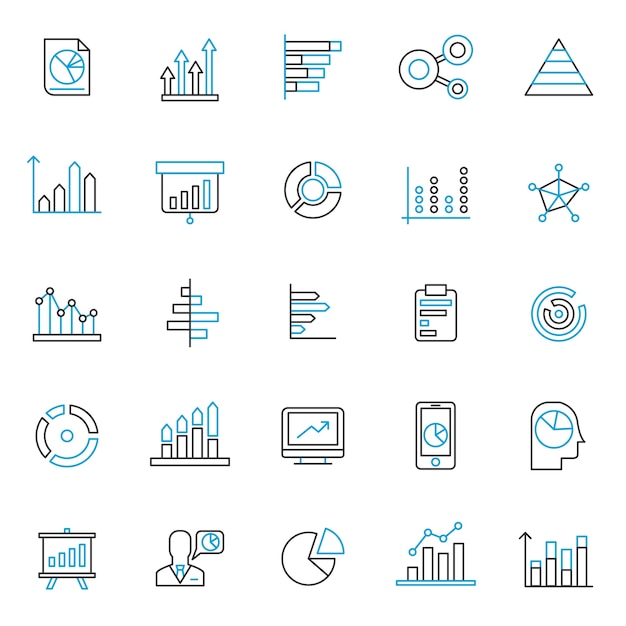 Conjunto de ícone gráfico e gráfico