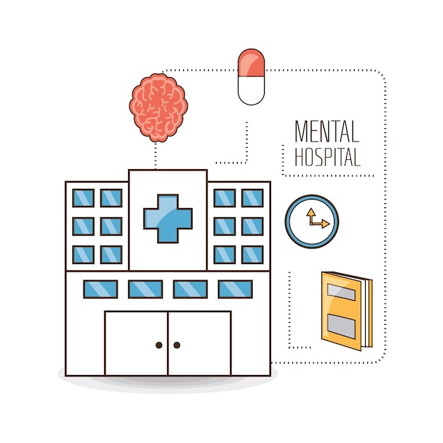 Vetor conjunto de ícones da mente de saúde mental e pacífica