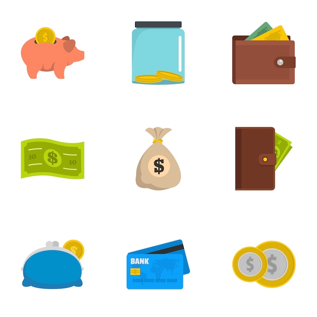 Conjunto de ícones de advertência. flat set of 9 wherewithal vector icons