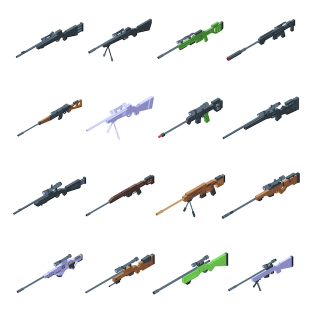 conjunto de ícones lineares de jogo online. arma, arma, 3d e de