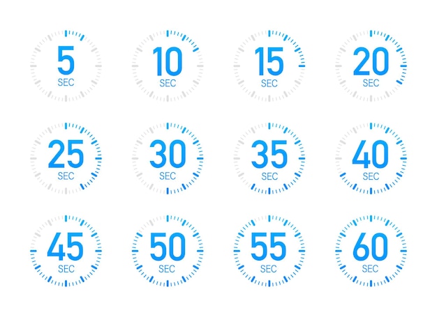 Cronômetro 50 segundos / 50 minutos / 10 horas - Fotos de arquivo