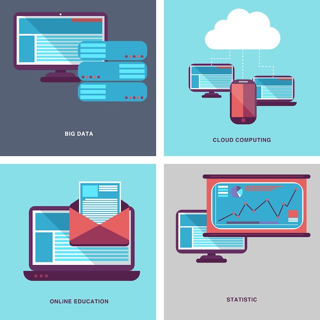 Conjunto de ícones de desenvolvimento de SEO
