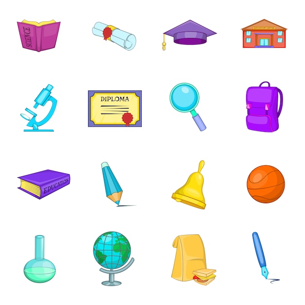 Conjunto de ícones de educação