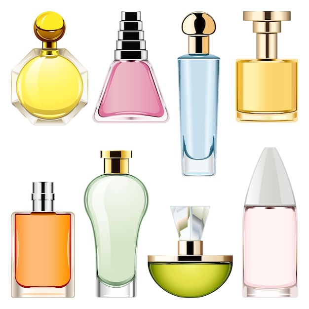 Vetor conjunto de ícones de perfume vetorial 2
