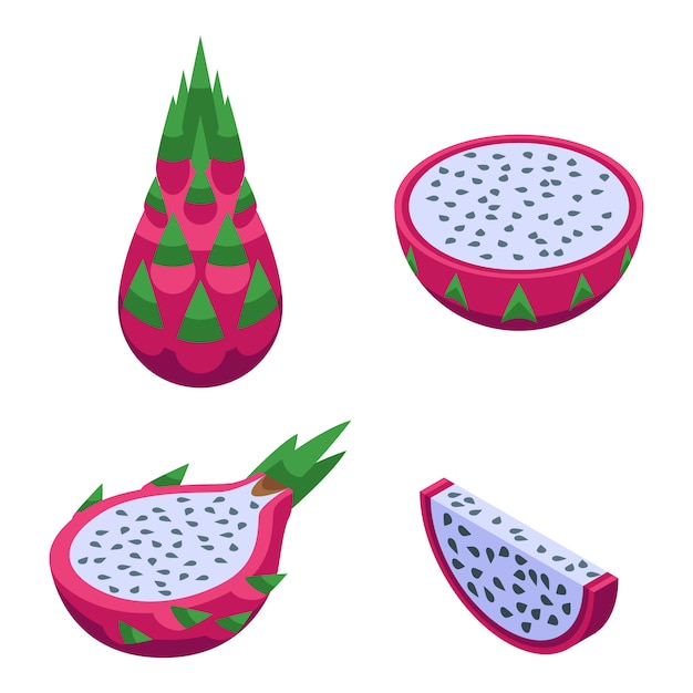 Conjunto de ícones de pitaya