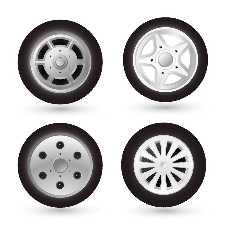 Vetor conjunto de ícones de roda de carro