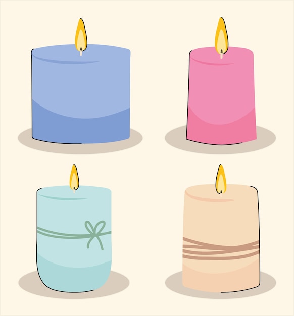 Conjunto de ícones de velas