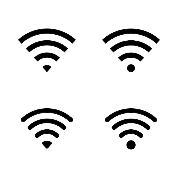 Vetor conjunto de ícones de wi-fi ilustração vetorial isolada