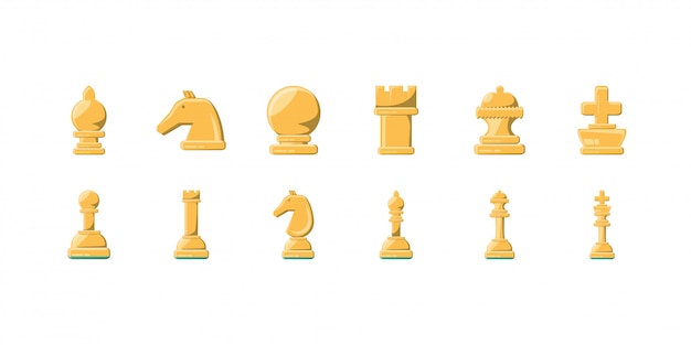 Conjunto de ícones de xadrez variedade