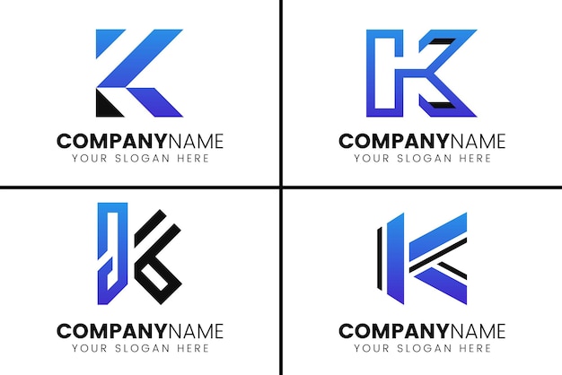 Conjunto de ícones do logotipo da letra k