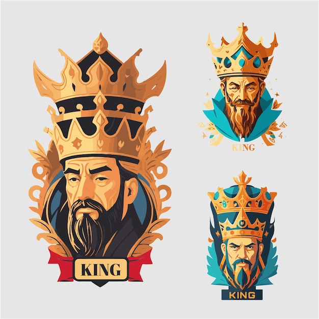 Conjunto de ícones do rei