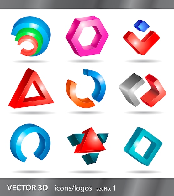 Conjunto de ícones ou logotipos