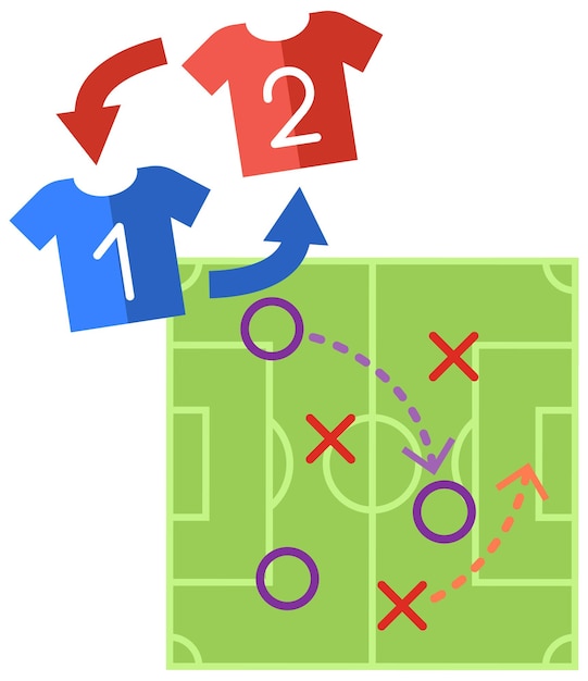 Vetor conjunto de ícones plana de futebol