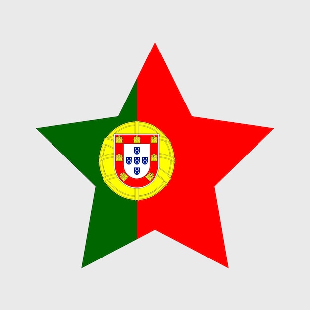 Vetor conjunto de ícones vetoriais de bandeira de portugal de ilustrações