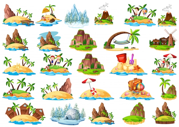 Conjunto de ilha diferente