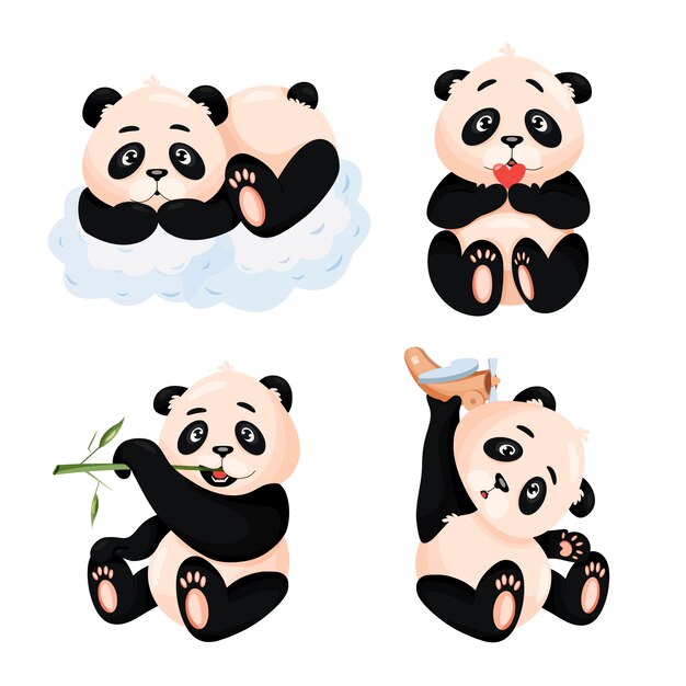 Lovecryst 2 pçs/set bonito dos desenhos animados panda melhores