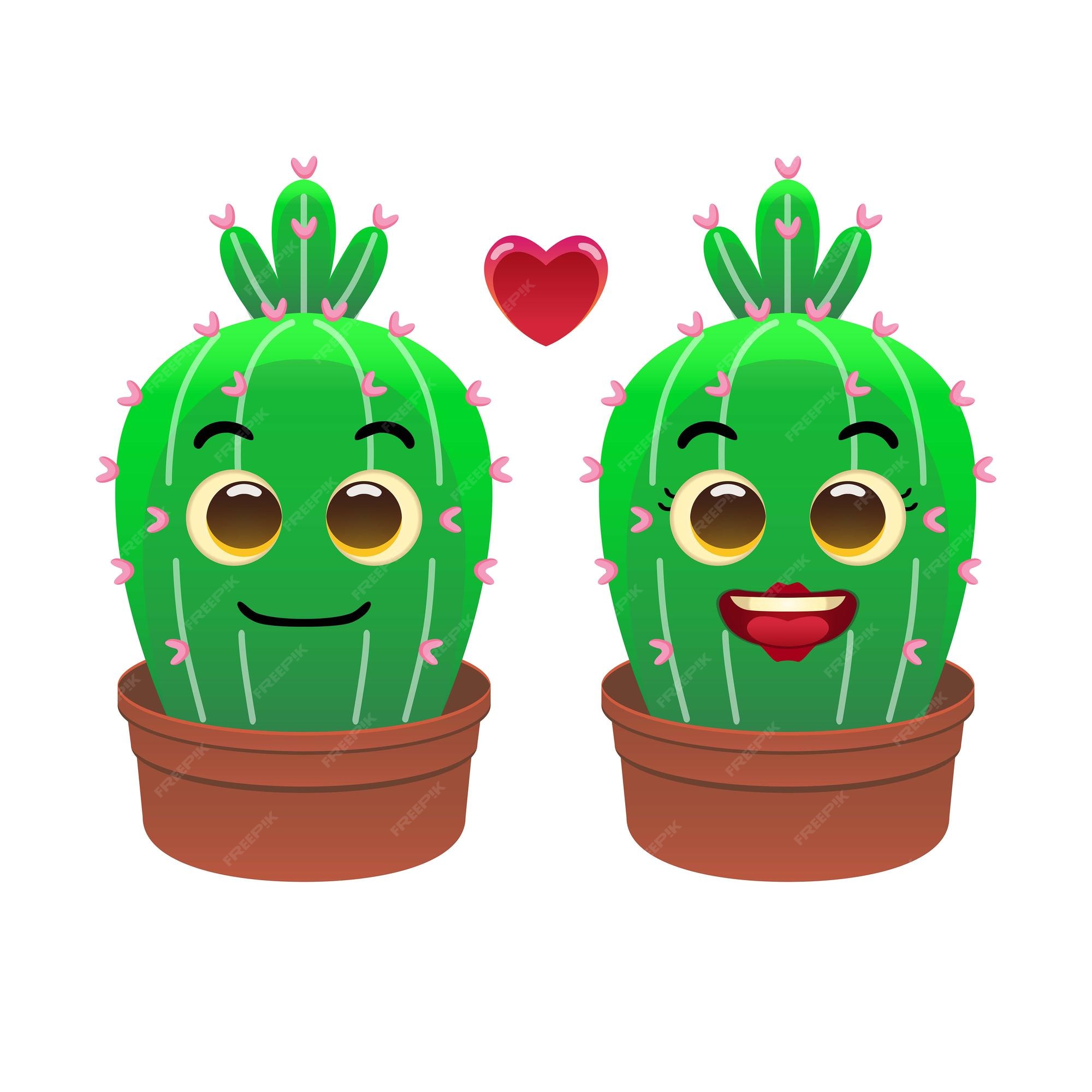 Bebê Cactos. Cacto De Desenho Verde Com Rosto Feliz Ilustração do