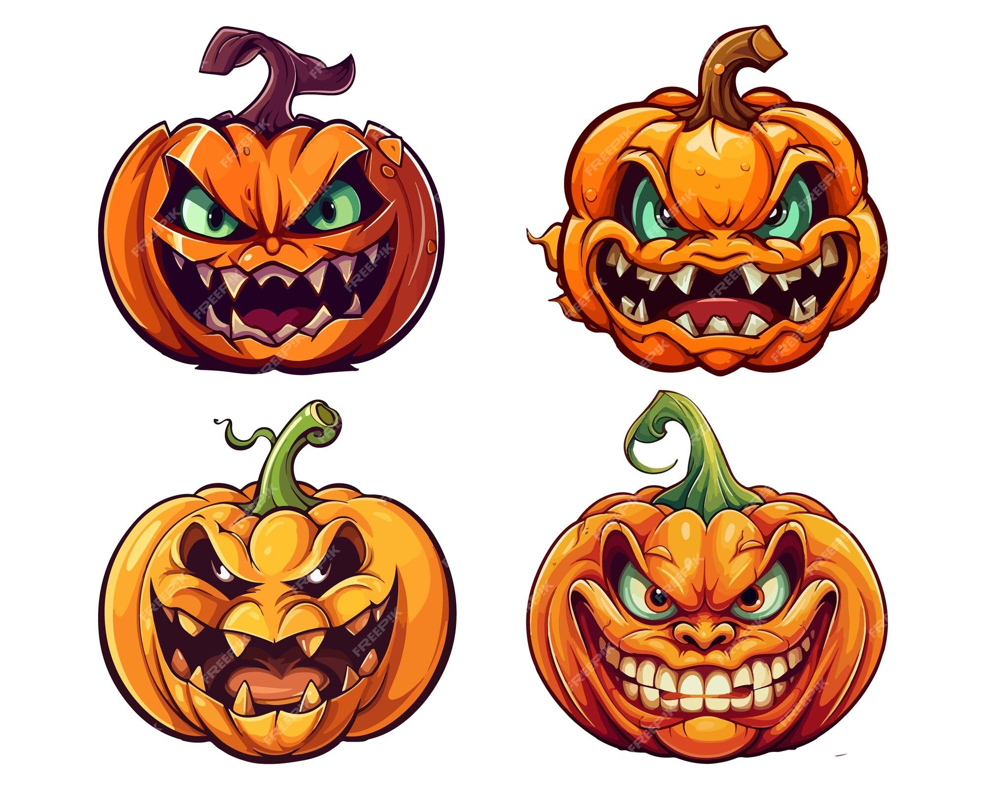 cara assustadora de ilustração vetorial premium de abóbora de halloween  11439813 Vetor no Vecteezy