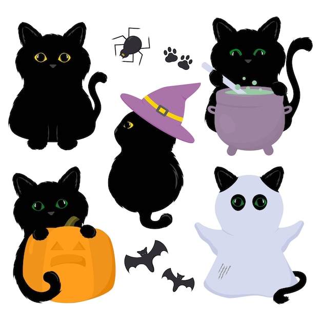 Jogo Da Sombra Com Gato Preto Ilustração do Vetor - Ilustração de  halloween, gatos: 101004711