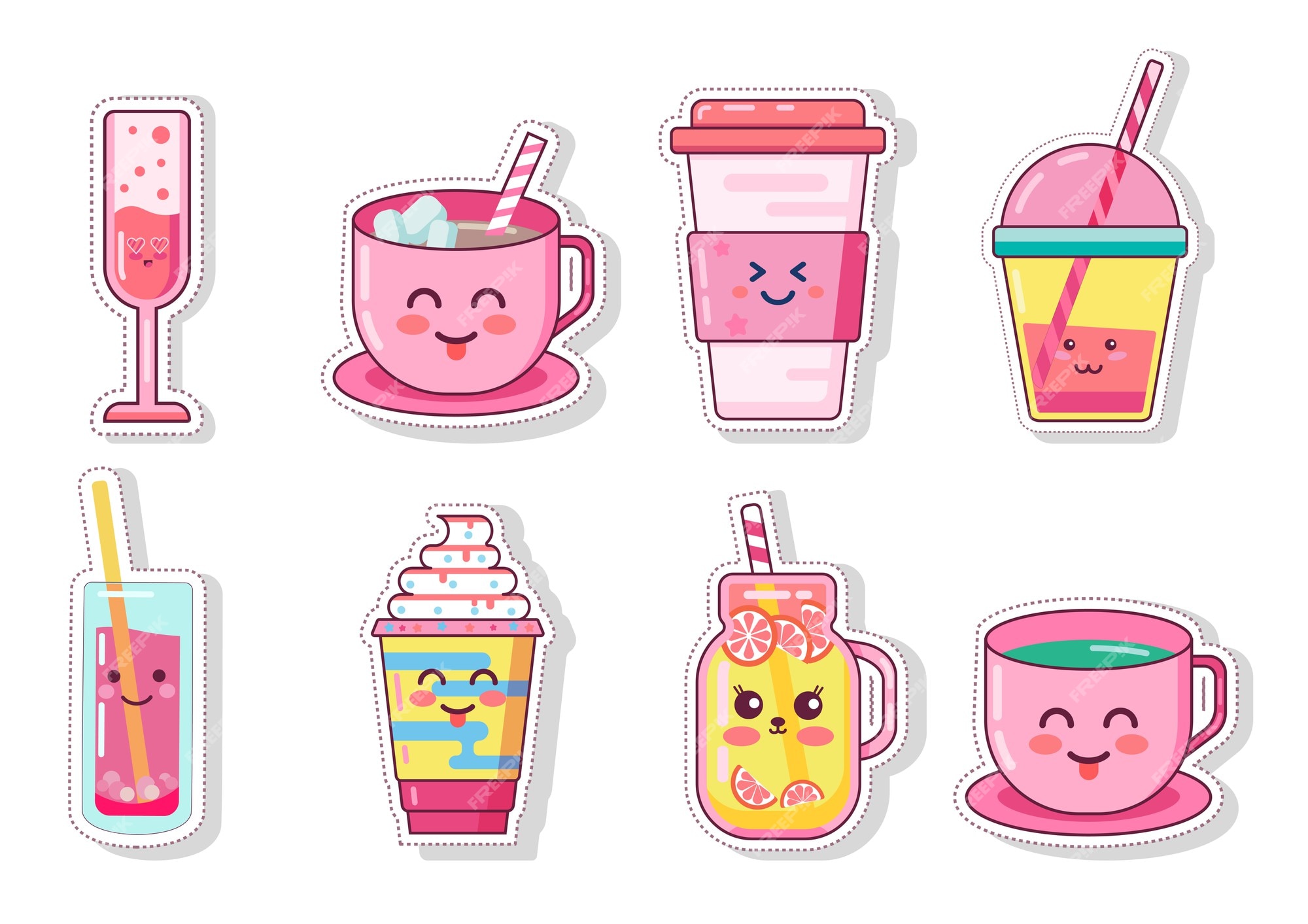 Teste Padrão Sem Emenda Do Vetor Com Coisas Do Café Da Manhã Do Kawaii  Ilustração Stock - Ilustração de bebida, alaranjado: 116793650