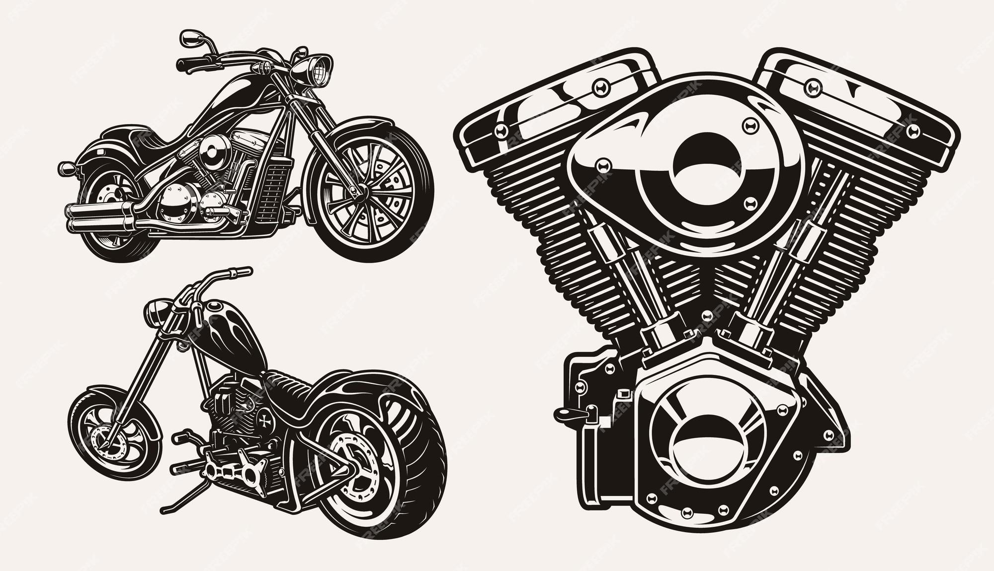 Desenho Em Preto E Branco De Vetor De Moto Com Desenho De Peças  Sobressalentes Ilustração do Vetor - Ilustração de lambreta, motocross:  213643611