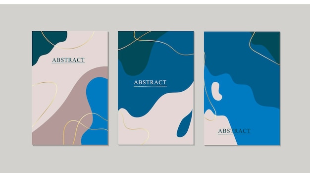 Conjunto de ilustrações vetoriais abstratas modernas140822