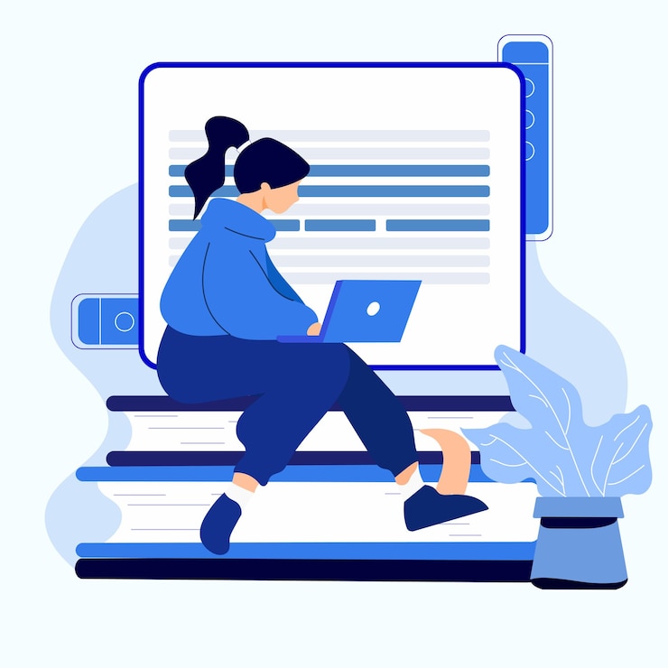 Vetor conjunto de ilustrações vetoriais de conceitos abstratos de aprendizagem à distância na web