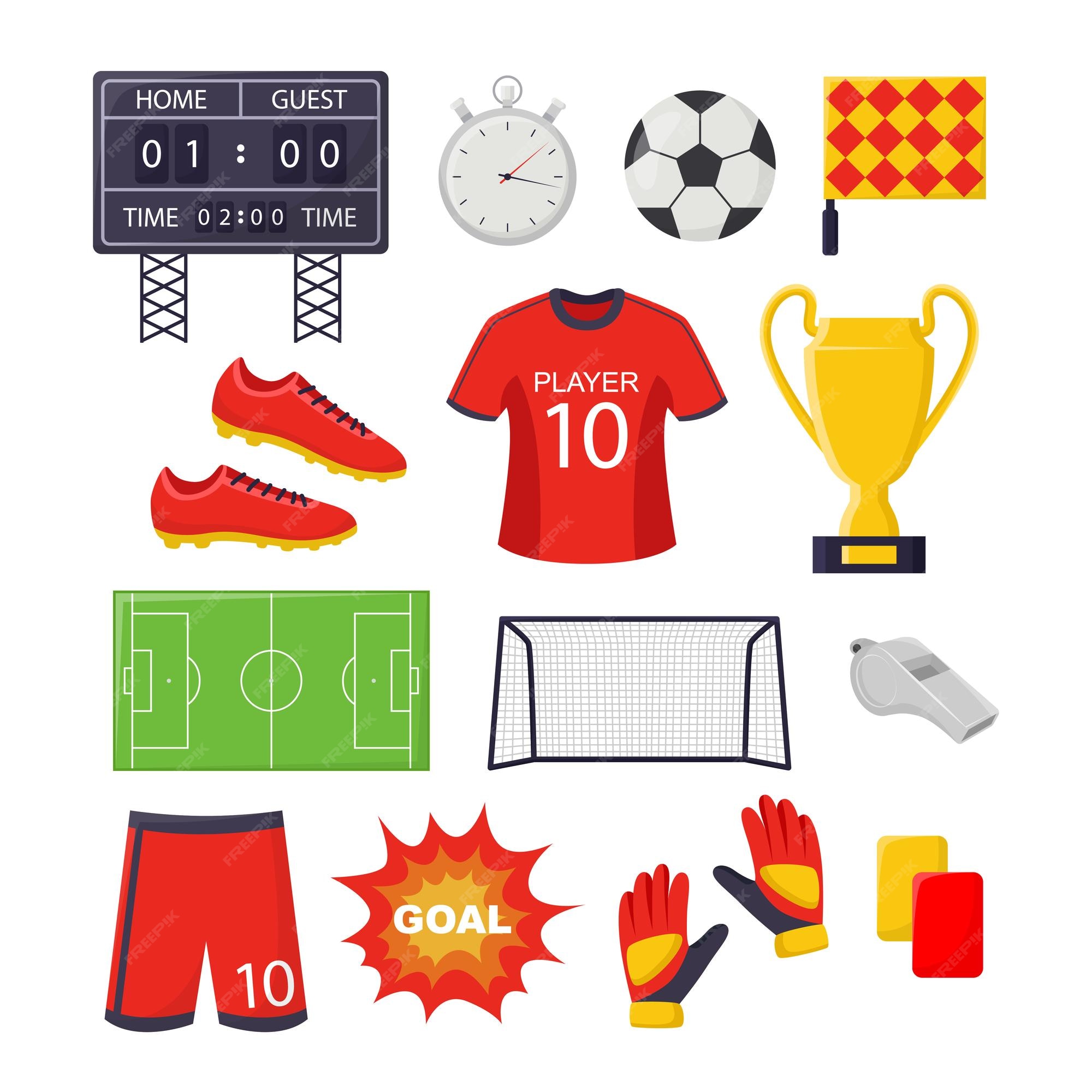 Vetores de Conjunto De Elemento Do Futebol Futebol Jogo Dos Desenhos  Animados Ícone 4 e mais imagens de Futebol - iStock