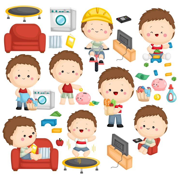 Vetor conjunto de imagens de atividade