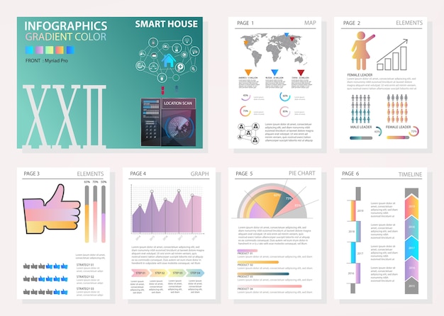 Conjunto de infográfico